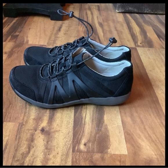 Dansko Size 41W(10.5-11) Henriette black leather/ nylon shoes - Picture 7 of 11